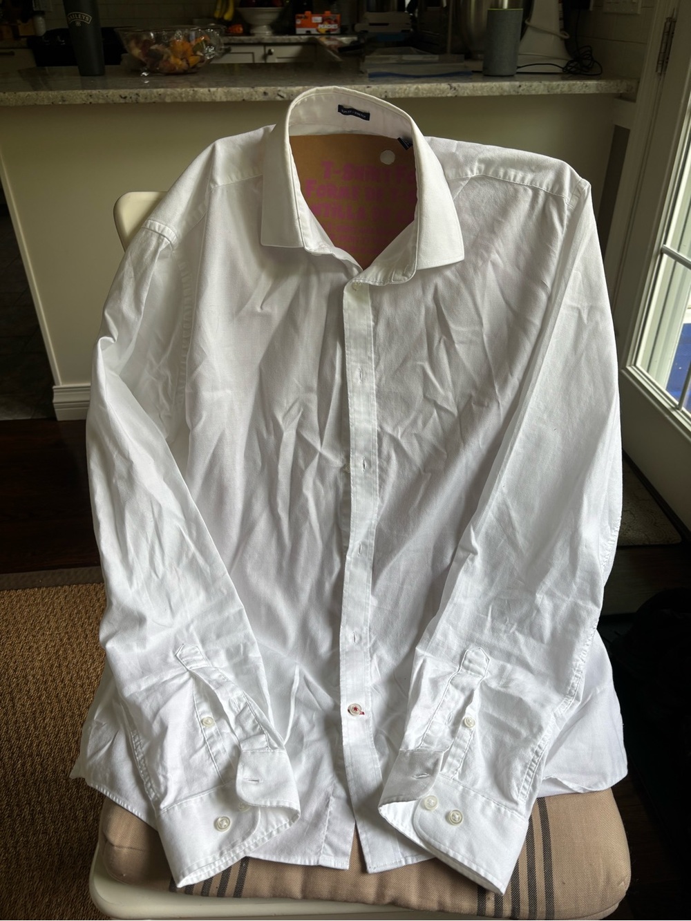 Tommy Hilfiger White Men's Dress Shirt - Classic Button Front